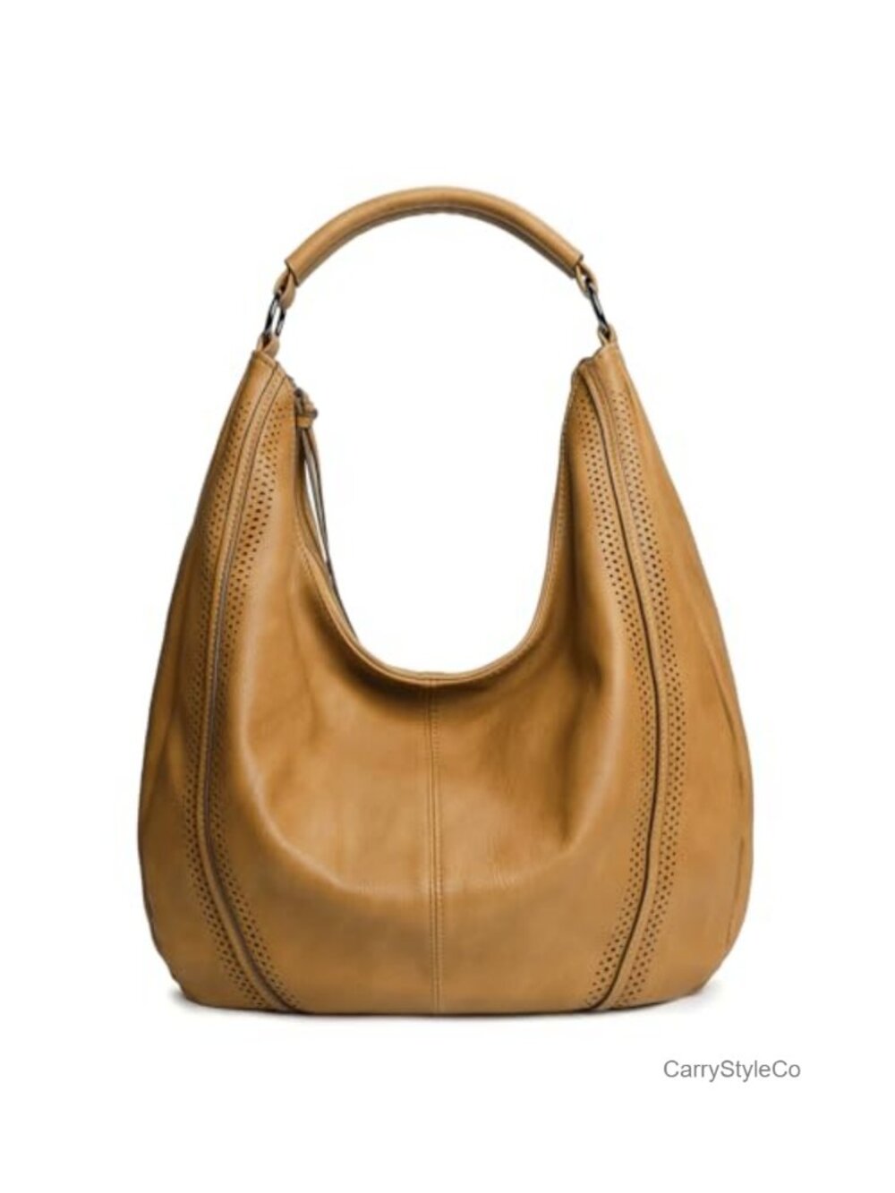 Synthetic Vegan Leather Hobo Shoulder Bag Adjustable Crossbody Tote Purse